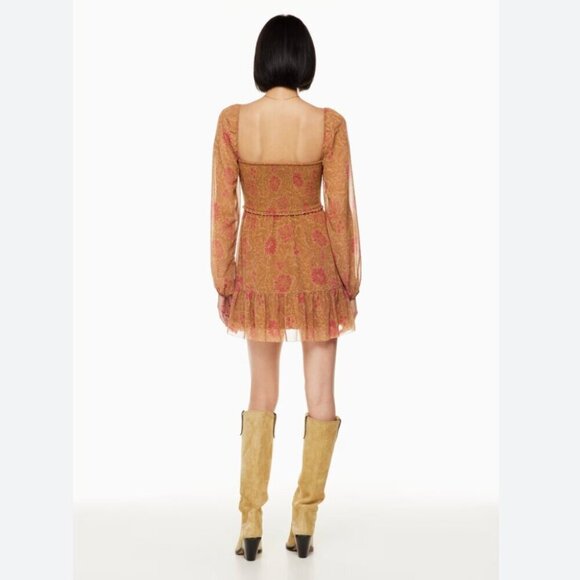 Aritzia Wilfred Tempest Dress in Brown Maplewood Chestnut Size Small - Picture 2 of 7